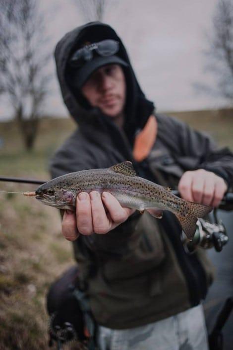 Goran piscak sakura fishing croatia with a rainbow trout