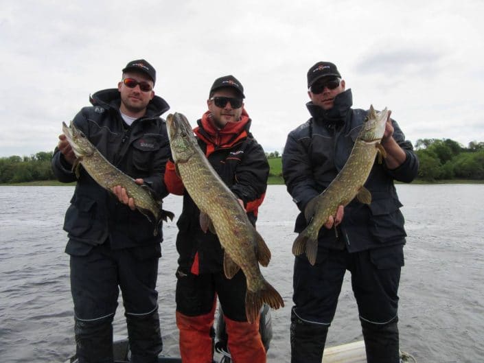 Satisfied customers at River Erne Fishing Center caught with Sakura Queen Rana frogs