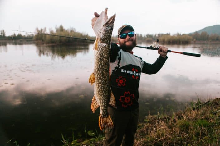 team sakura fishing croatia robert with a pike caught on deus shad from biwaa